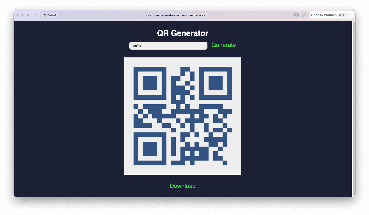 QR Code Generator