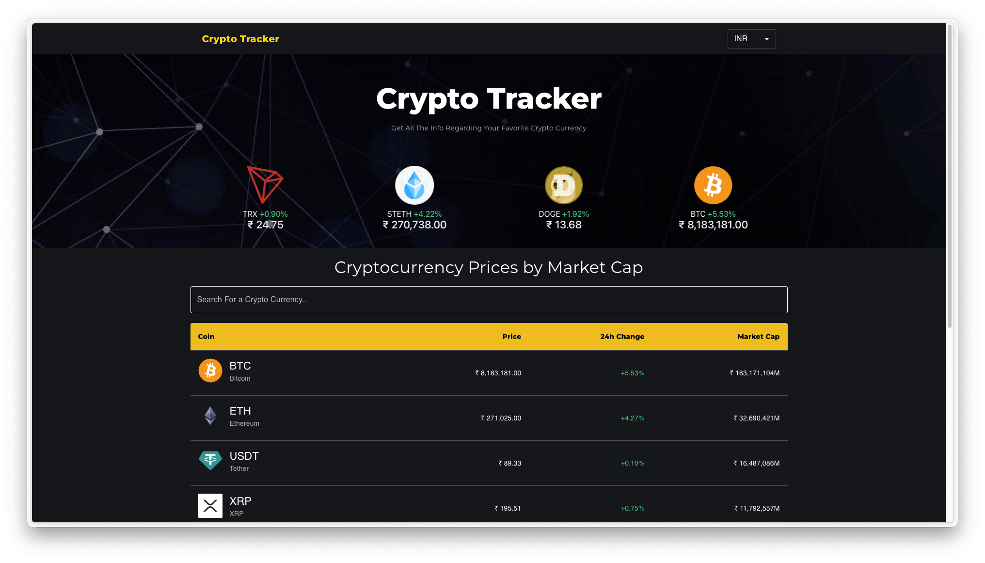 Crypto Tracker